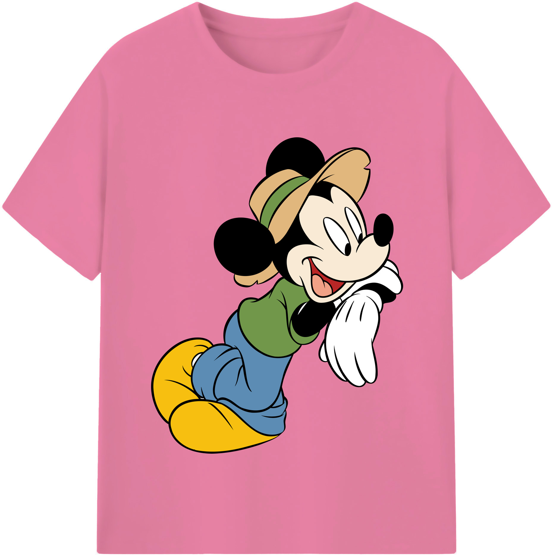 （画像用） ミッキーマウス Mickey Mouse 綿100％半袖Tシャツ（フロントプリント）